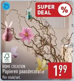 ALDI Home creation papieren paasdecoratie aanbieding