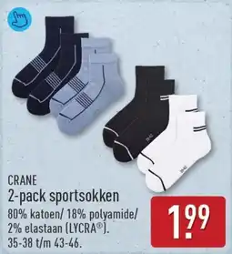 ALDI Crane 2-pack sportsokken aanbieding
