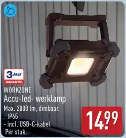 ALDI Workzone accu-led-werklamp aanbieding