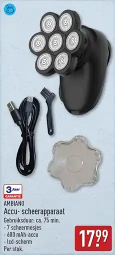 ALDI Ambiano accu- scheerapparaat aanbieding