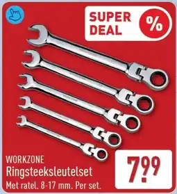ALDI Workzone ringsteeksleutelset aanbieding