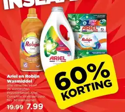PLUS Ariel en Robijn Wasmiddel aanbieding