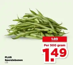 PLUS PLUS Sperziebonen aanbieding
