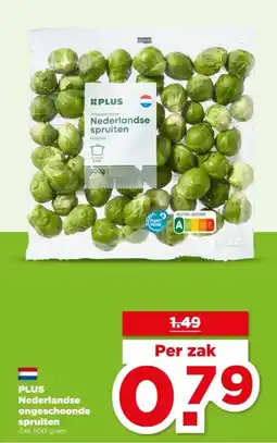 PLUS PLUS Nederlandse ongeschoonde spruiten aanbieding