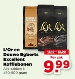 PLUS L'Or en Douwe Egberts Excellent Koffiebonen aanbieding