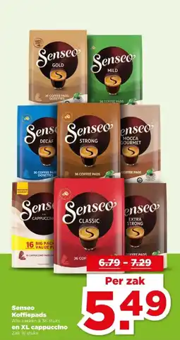 PLUS Senseo Koffiepads en XL cappuccino aanbieding