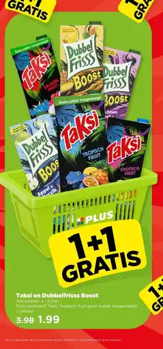 PLUS Taksi en Dubbelfrisss Boost aanbieding