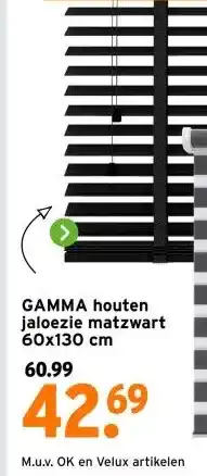 GAMMA GAMMA houten jaloezie matzwart aanbieding
