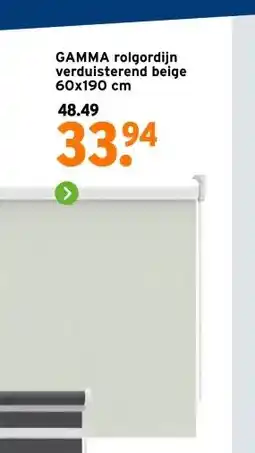 GAMMA GAMMA rolgordijn verduisterend beige aanbieding