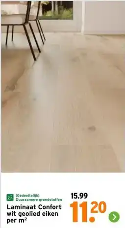GAMMA Laminaat Confort wit geolied eiken aanbieding