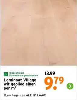 GAMMA Laminaat Village wit geolied eiken aanbieding