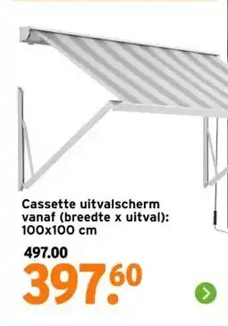 GAMMA Cassette uitvalscherm aanbieding