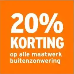 GAMMA Op alle maatwerk buitenzonwering aanbieding