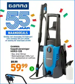 GAMMA Gamma hogedrukreiniger HDR3-135 aanbieding