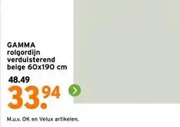 GAMMA GAMMA rolgordijn verduisterend beige aanbieding