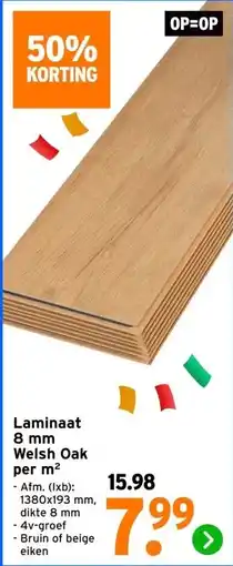 GAMMA Laminaat 8 mm Welsh Oak per m² aanbieding