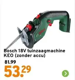 GAMMA Bosch 18V tuinzaagmachine KEO aanbieding