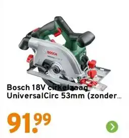 GAMMA Bosch 18V cirkelzaag UniversalCirc aanbieding