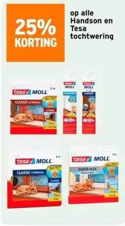 GAMMA Op alle handson en tesa tochtwering aanbieding