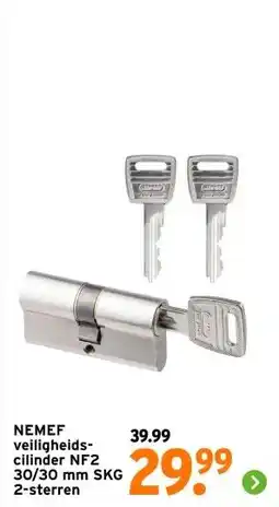 GAMMA NEMEF veiligheids cilinder aanbieding