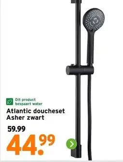 GAMMA Atlantic doucheset Asher zwart aanbieding