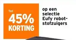 GAMMA Op een selectie Eufy robot stofzuigers aanbieding