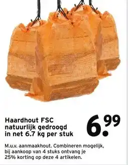 GAMMA Haardhout FSC natuurlijk gedroogd in net aanbieding