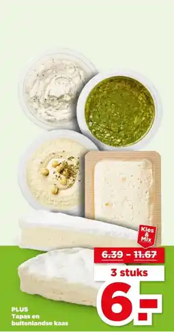 PLUS PLUS Tapas en buitenlandse kaas aanbieding
