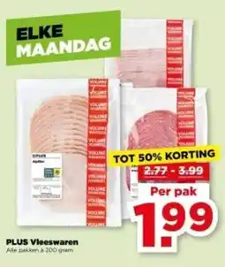 PLUS PLUS Vleeswaren aanbieding