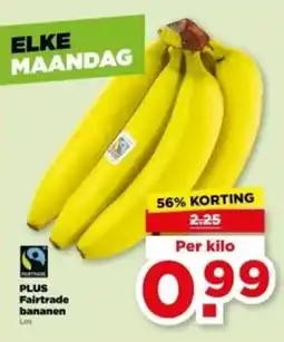 PLUS PLUS Fairtrade bananen aanbieding