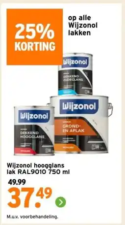 GAMMA Op alle Wijzonol lakken aanbieding