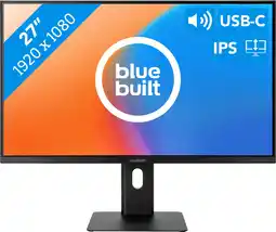 Coolblue BlueBuilt 27 inch Full HD Monitor met USB C aanbieding