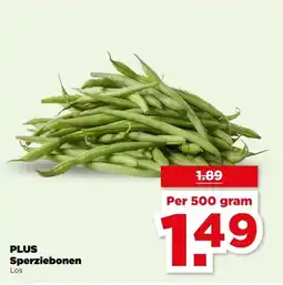 PLUS PLUS Sperziebonen aanbieding