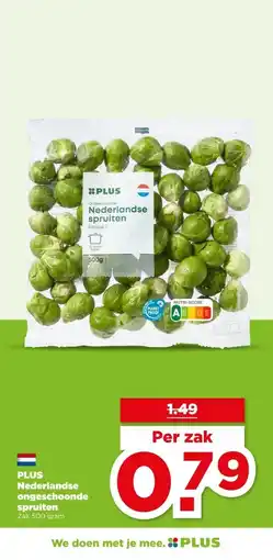 PLUS PLUS Nederlandse ongeschoonde spruiten aanbieding