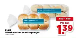PLUS PLUS Vloerkadetten en witte puntjes aanbieding