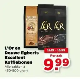 PLUS L'Or en Douwe Egberts Excellent Koffiebonen aanbieding