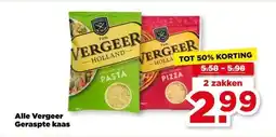 PLUS Alle Vergeer Geraspte kaas aanbieding