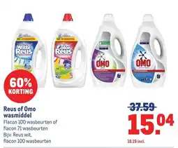 Makro Reus of Omo wasmiddel aanbieding