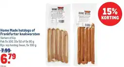 Makro Home Made hotdogs of Frankfurter knakworsten aanbieding