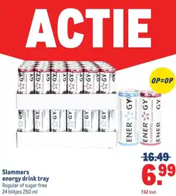 Makro Slammers energy drink tray aanbieding