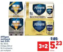 Makro Affligem multipack incl. 0.0% aanbieding
