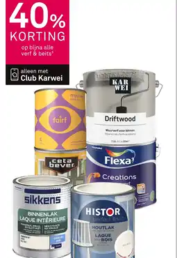 Karwei Op bijna alle verf & beits¹ aanbieding