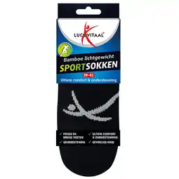 Holland & Barrett Lucovitaal Bamboe Lichtgewicht Sportsokken Zwart 39-42 aanbieding