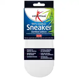 Holland & Barrett Lucovitaal 100% Naadloze Sneaker Bamboesokken Wit 39-42 aanbieding