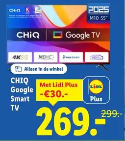 Lidl Chiq Google Smart TV aanbieding