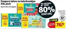 Kruidvat Pampers luiers en luierbroekjes XXL pack aanbieding