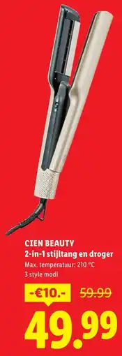 Lidl Cien Beauty 2-in-1 Stijltang en Droger aanbieding