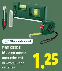 Lidl Parkside Mes en Meet Assortiment aanbieding