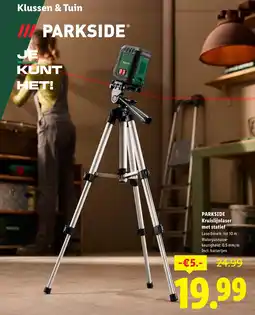 Lidl Parkside Kruislijnlaser met Statief aanbieding