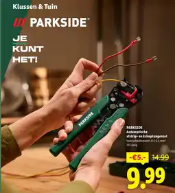 Lidl Parkside Automatische Afstrip en Krimptangenset aanbieding
